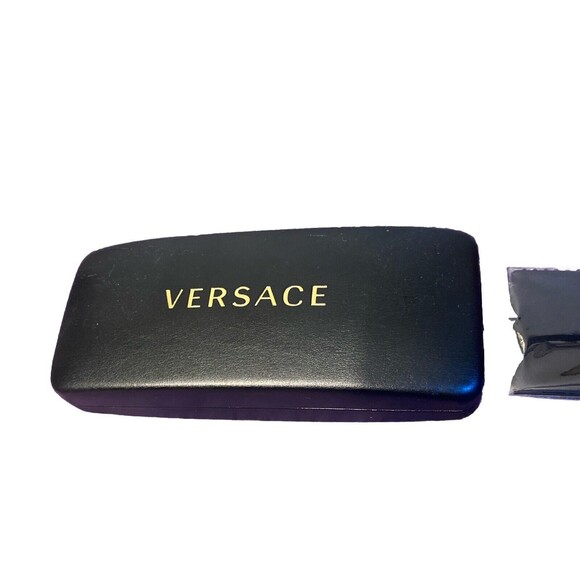 Small Versace Authentic Hard Eyeglasses Case  and‎ Cleaning Cloth - Picture 2 of 7